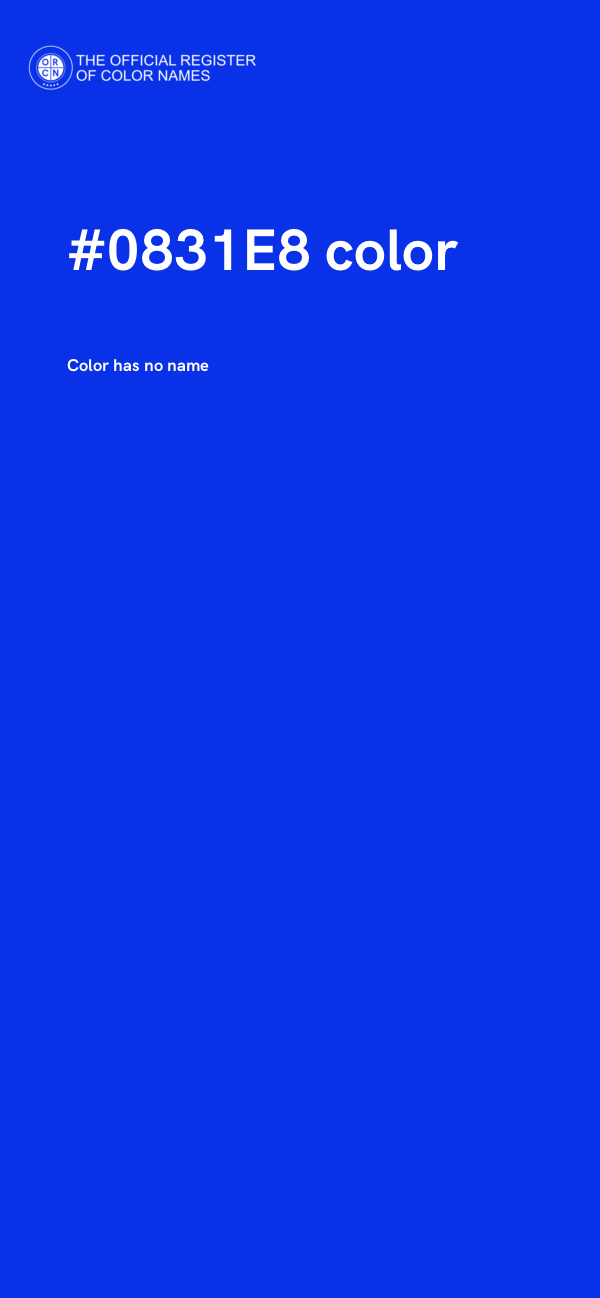 #0831E8 color image