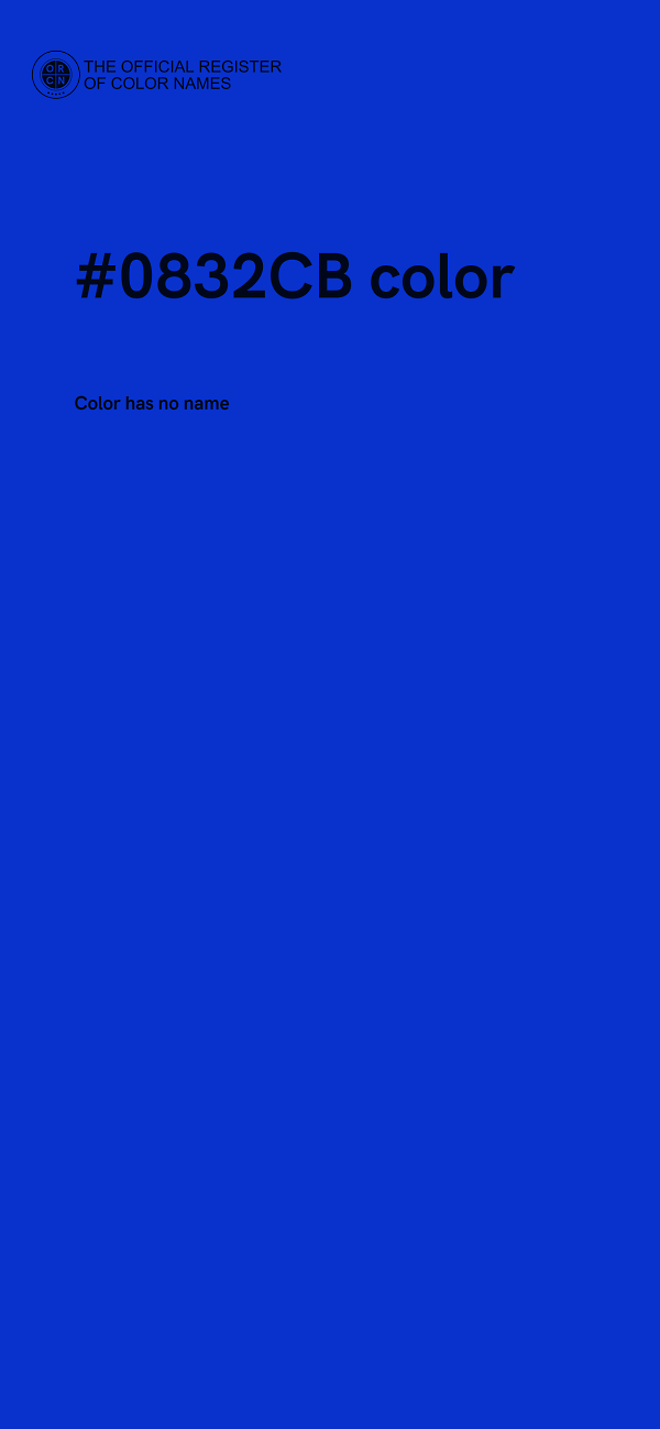 #0832CB color image