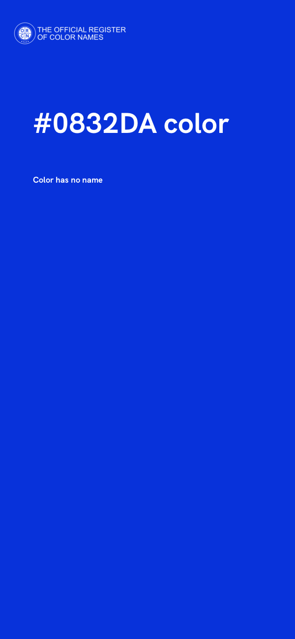 #0832DA color image
