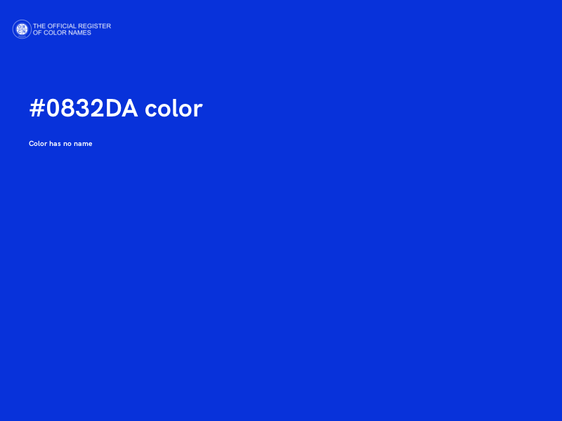 #0832DA color image