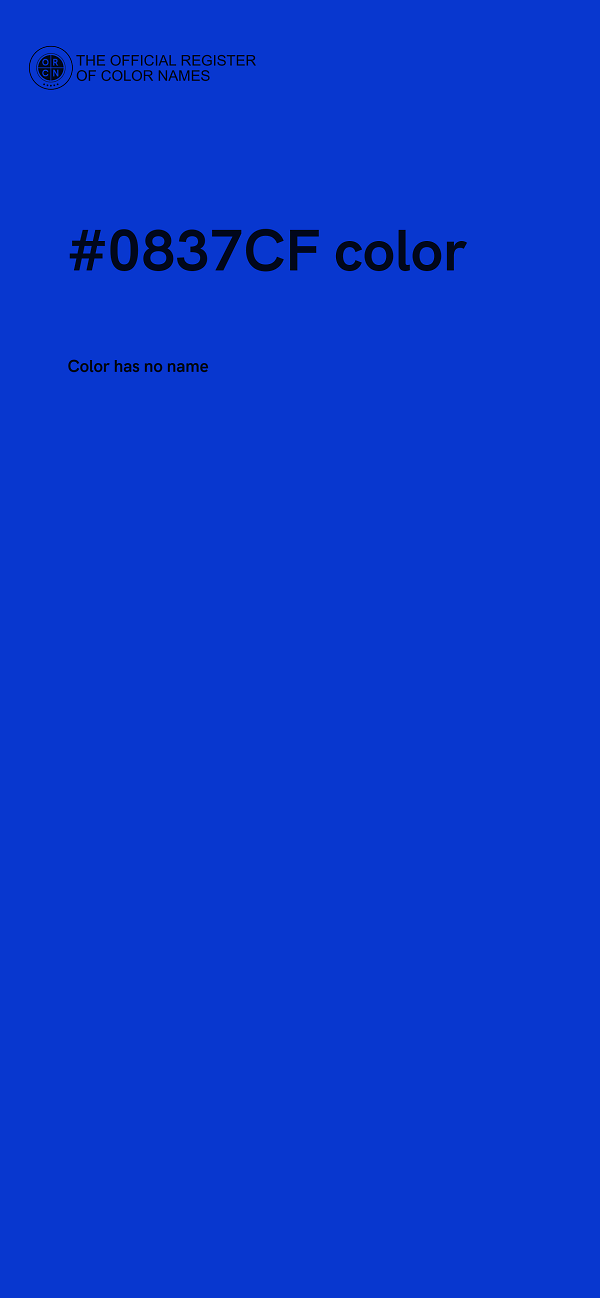 #0837CF color image