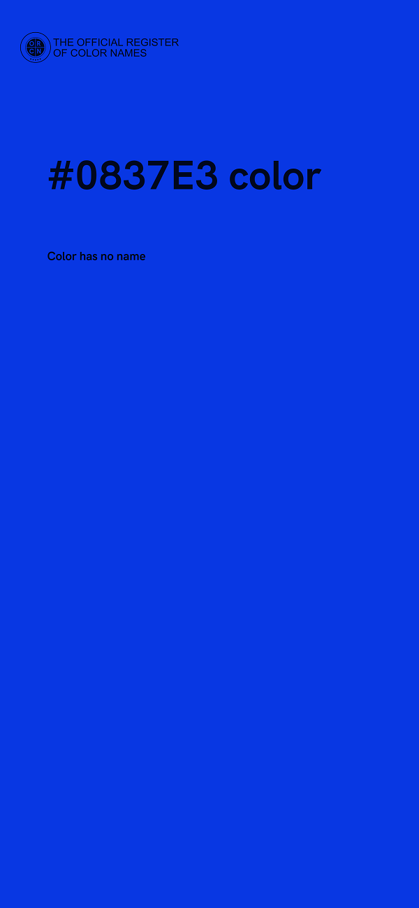 #0837E3 color image