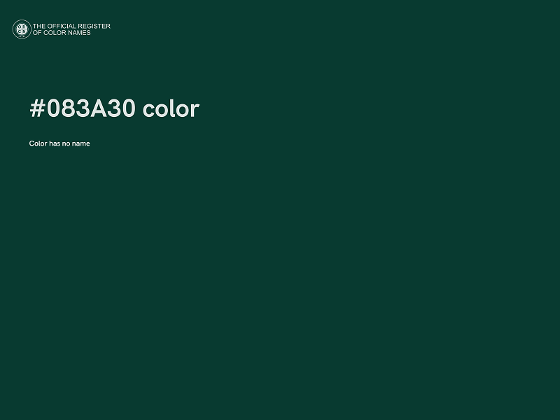 #083A30 color image