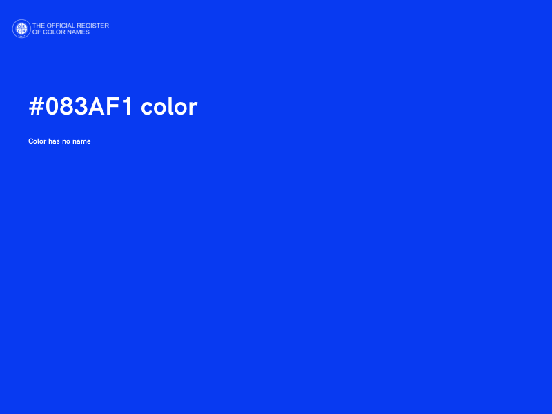 #083AF1 color image