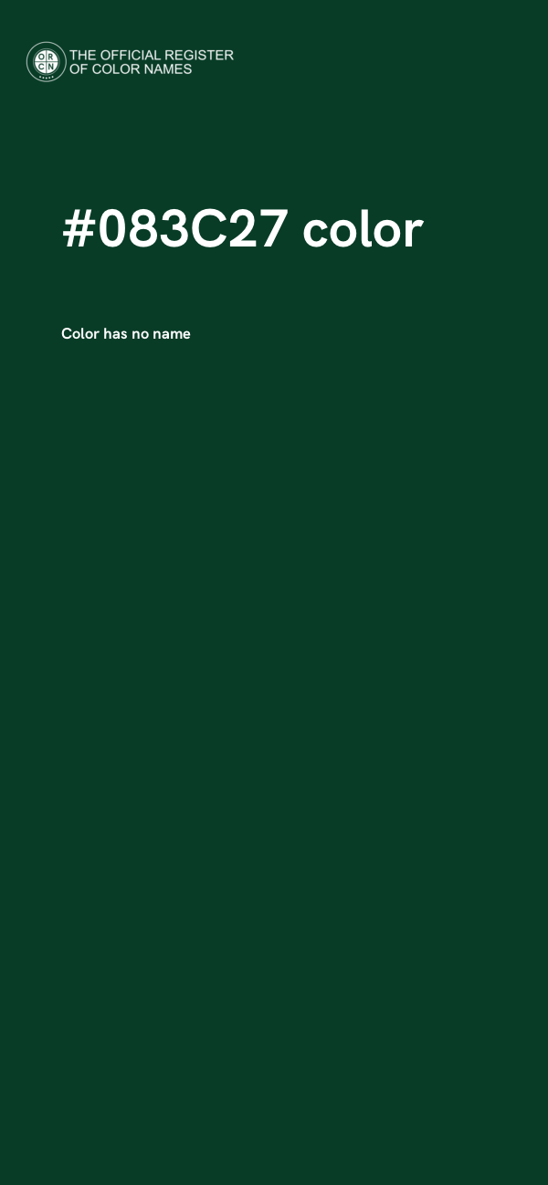 #083C27 color image