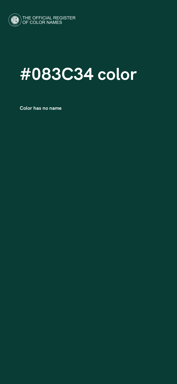#083C34 color image