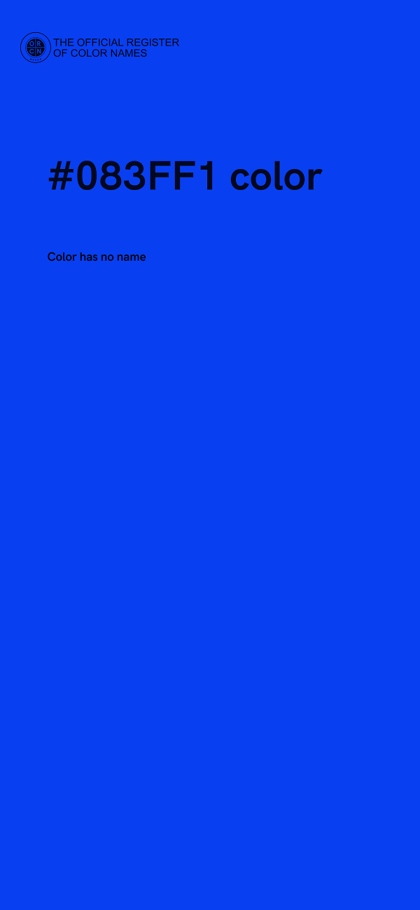 #083FF1 color image