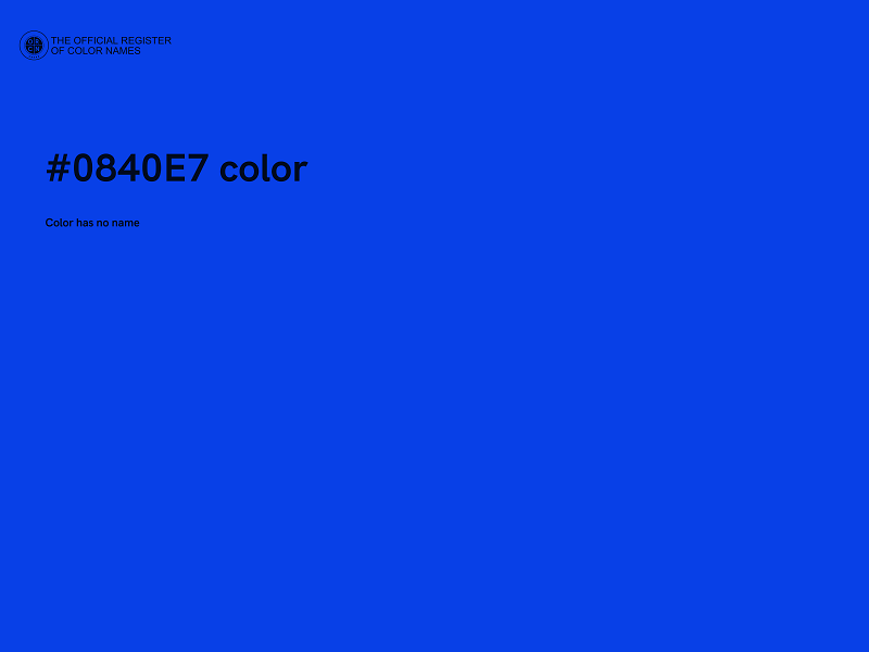 #0840E7 color image