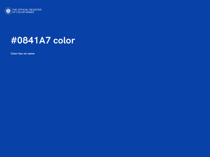 #0841A7 color image