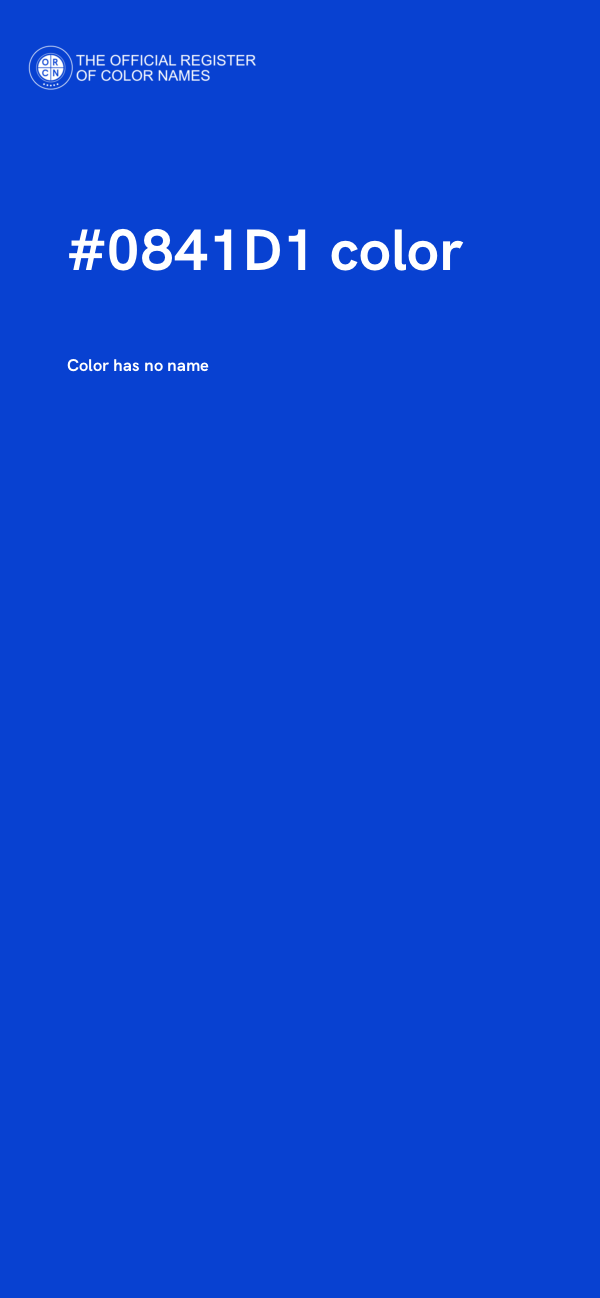 #0841D1 color image