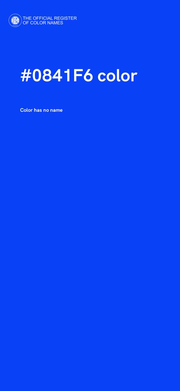 #0841F6 color image