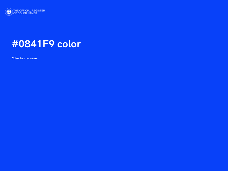 #0841F9 color image