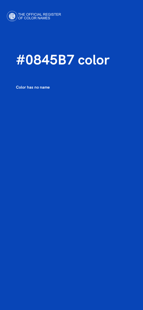 #0845B7 color image