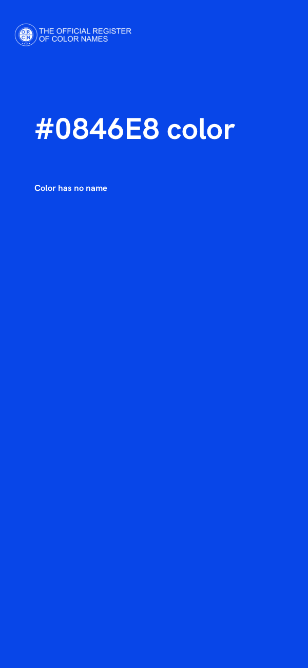 #0846E8 color image