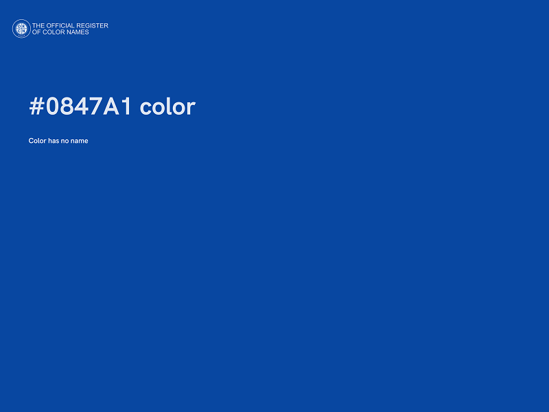 #0847A1 color image