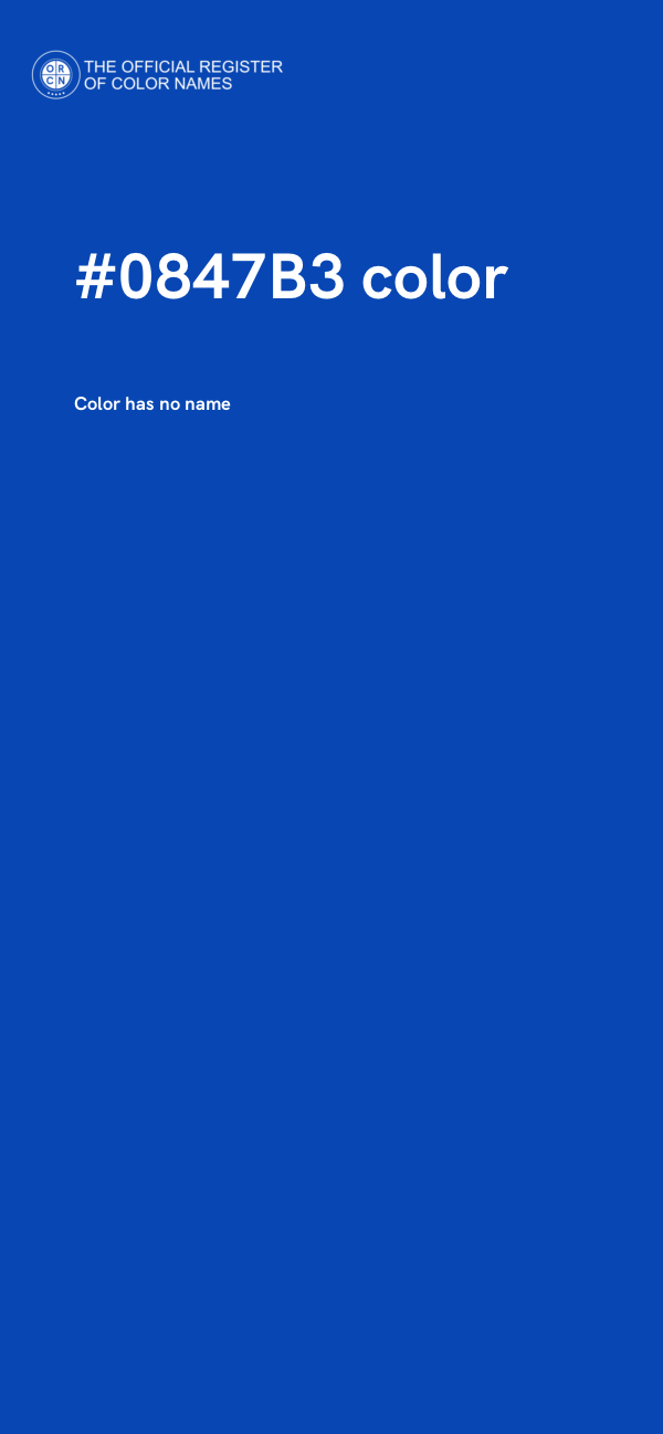 #0847B3 color image
