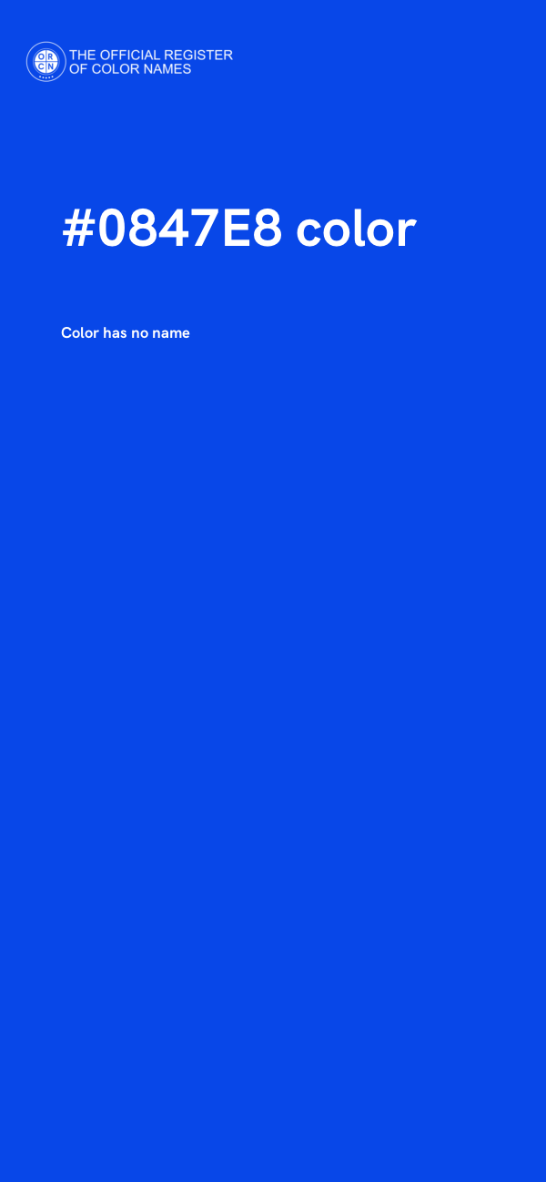 #0847E8 color image