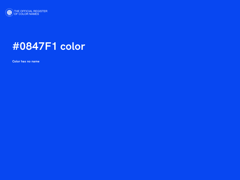 #0847F1 color image
