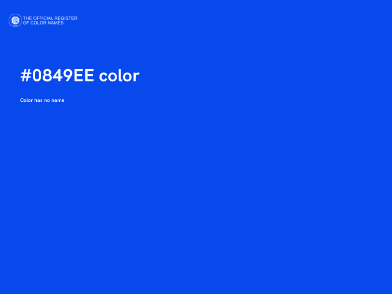 #0849EE color image