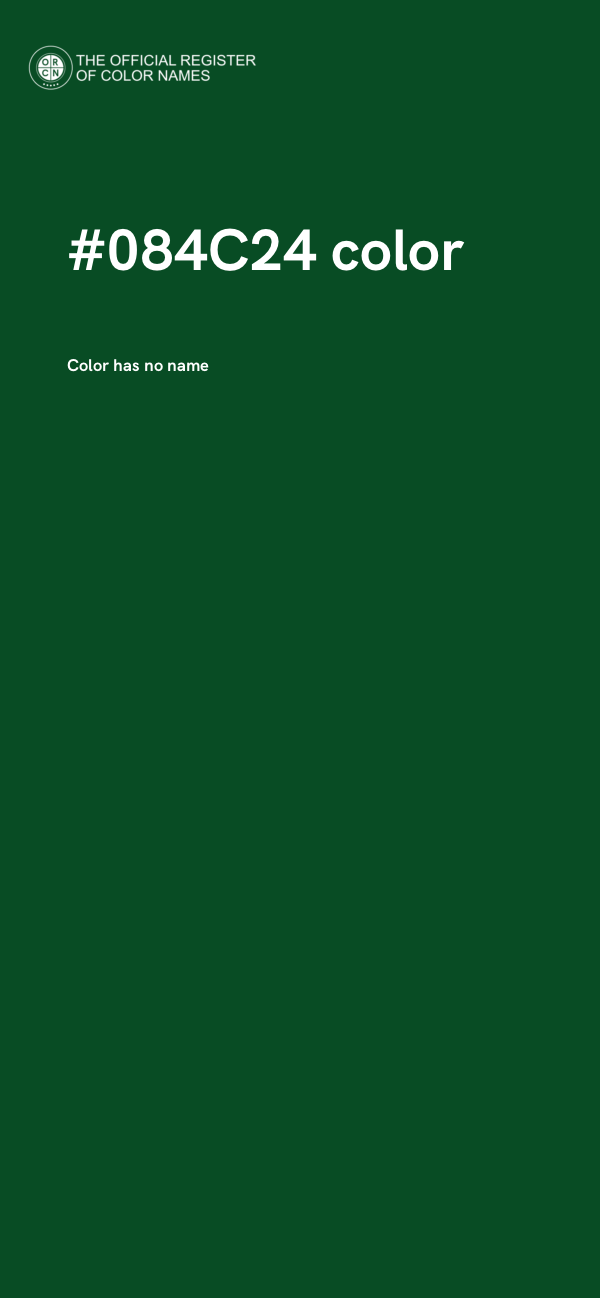 #084C24 color image