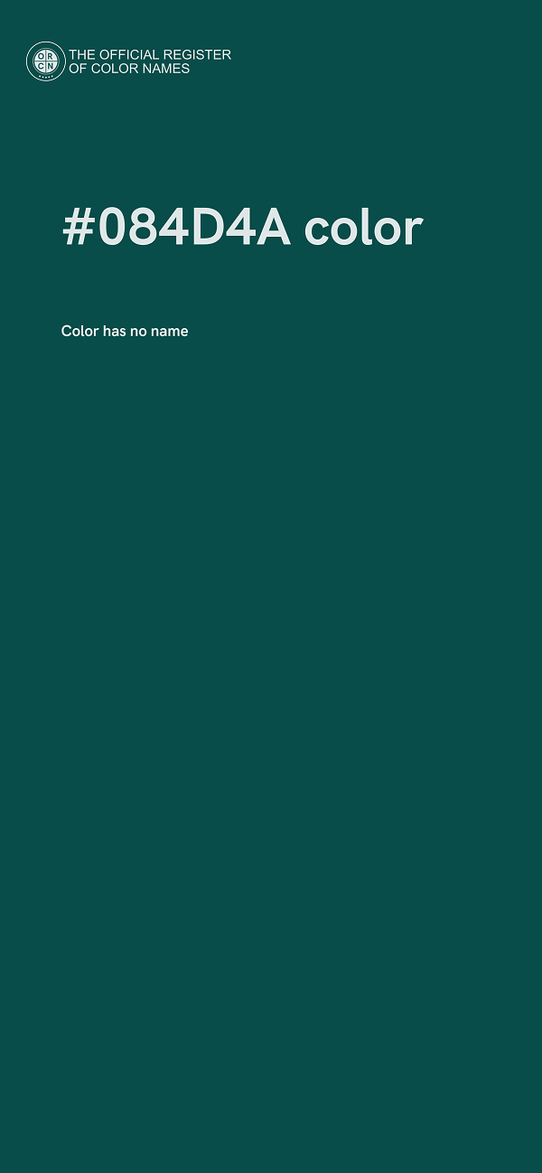 #084D4A color image