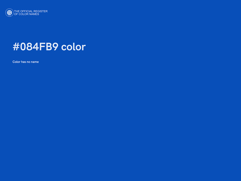#084FB9 color image