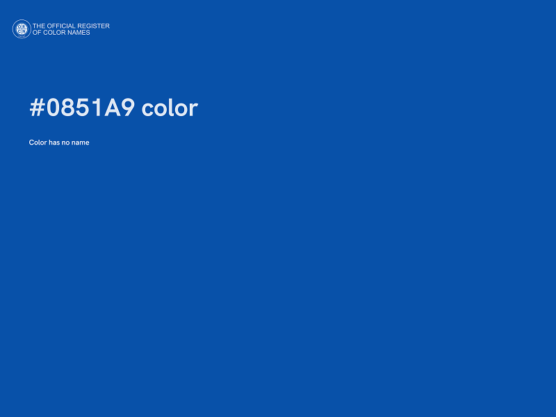 #0851A9 color image