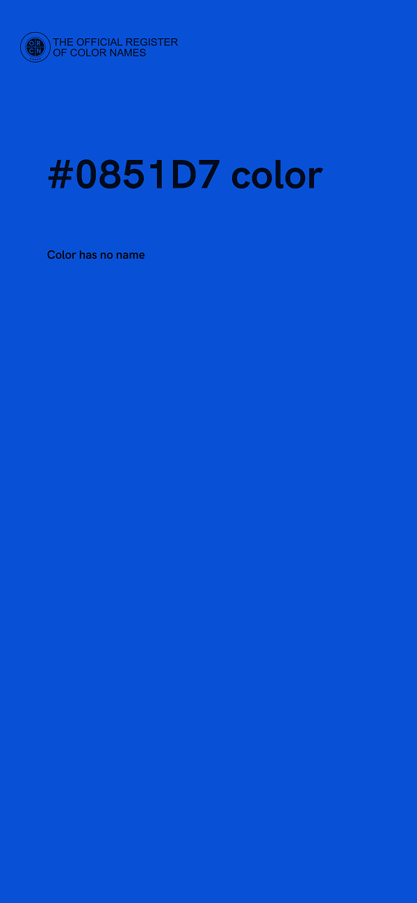 #0851D7 color image