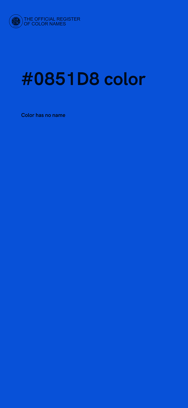 #0851D8 color image