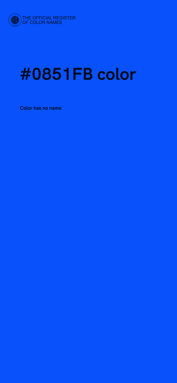 #0851FB color image