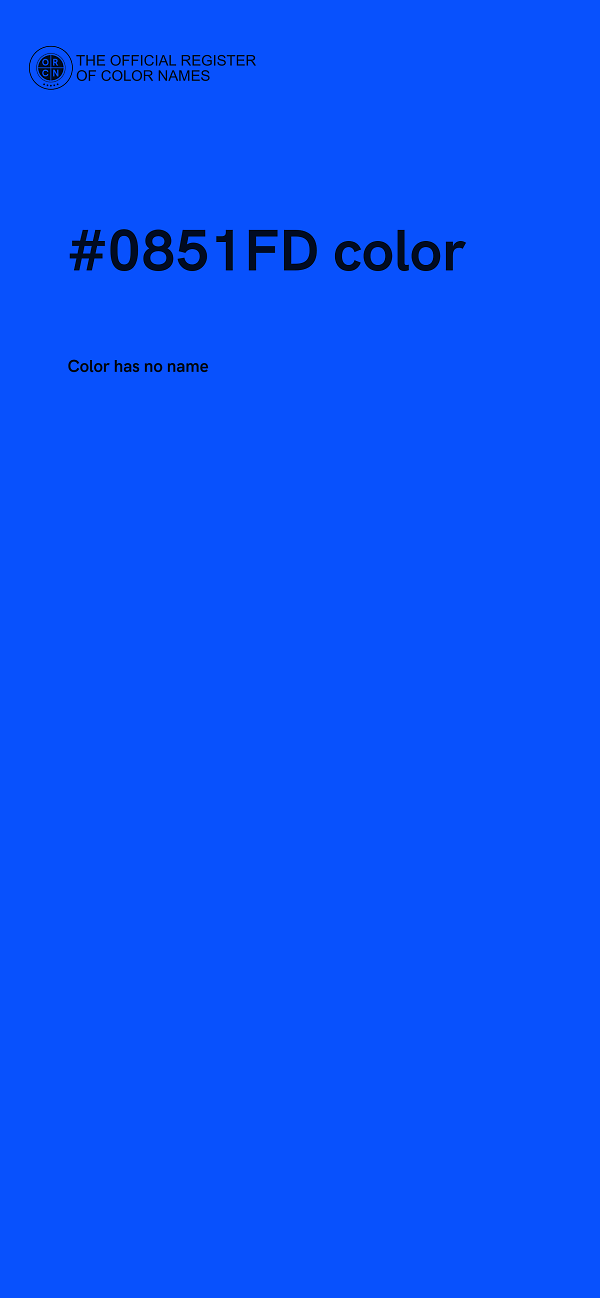 #0851FD color image