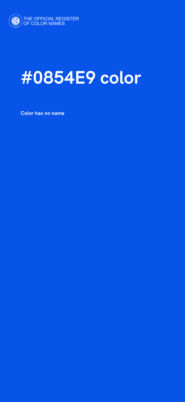 #0854E9 color image