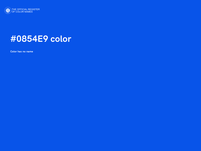 #0854E9 color image