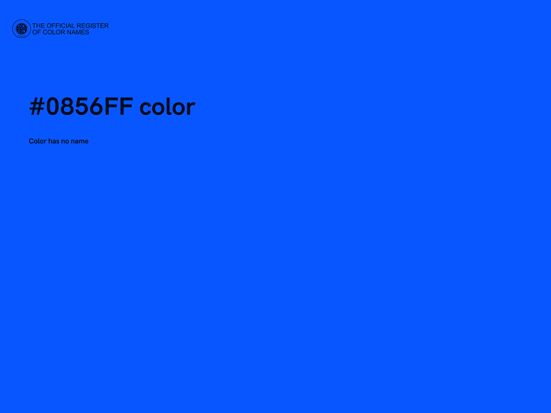 #0856FF color image