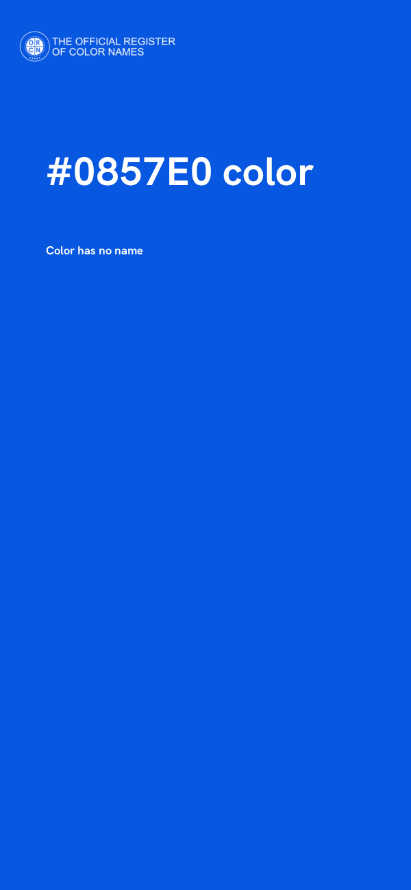 #0857E0 color image