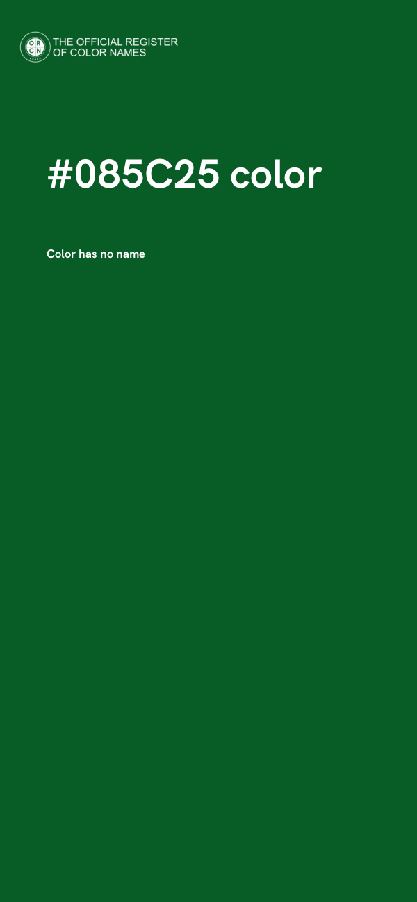 #085C25 color image