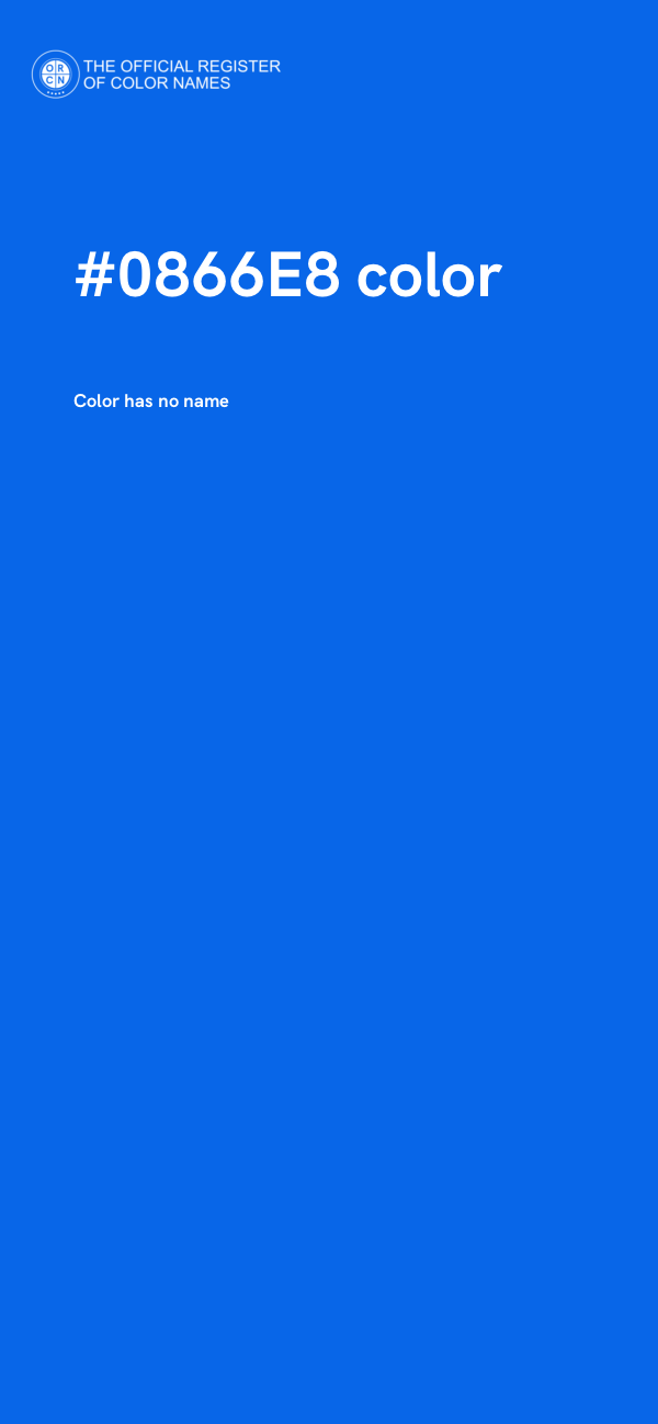 #0866E8 color image