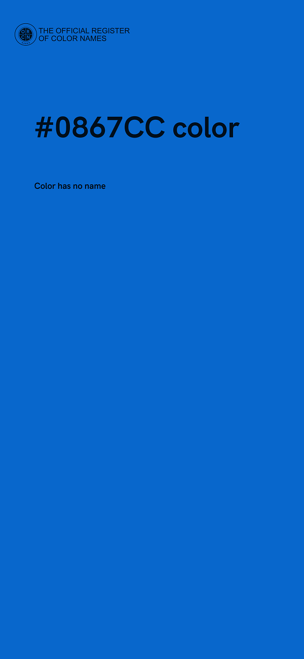 #0867CC color image