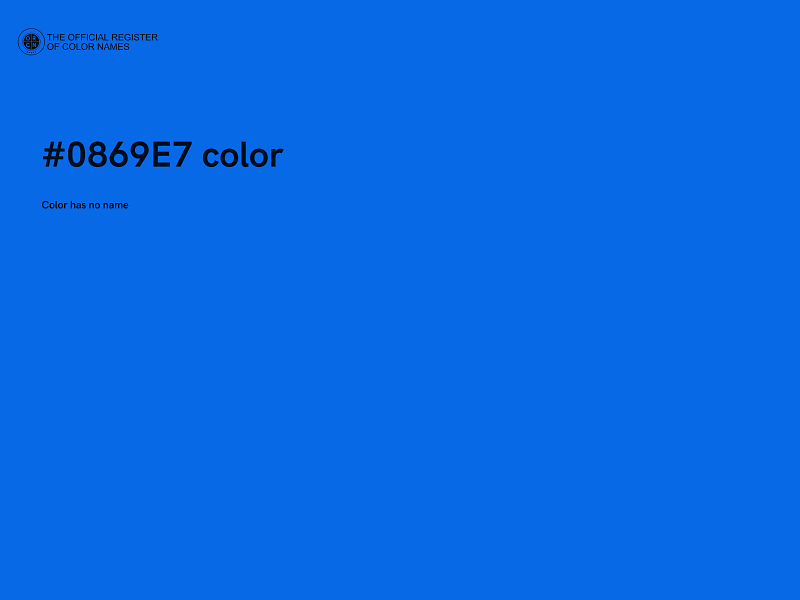 #0869E7 color image