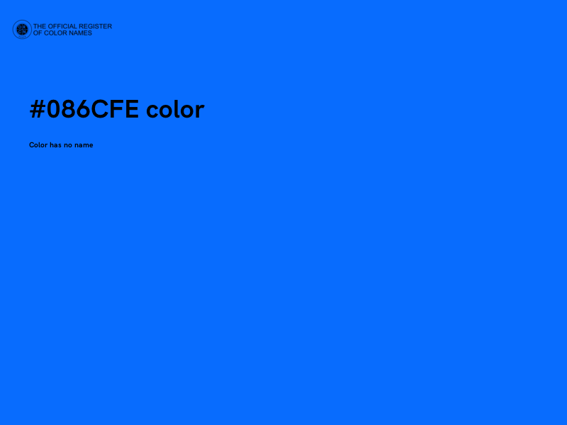 #086CFE color image