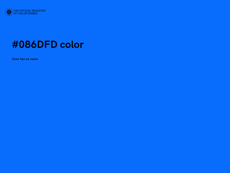 #086DFD color image