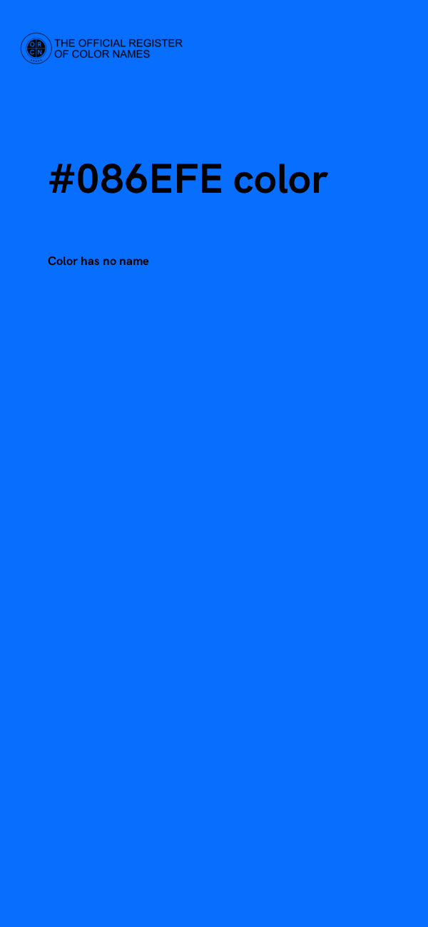 #086EFE color image