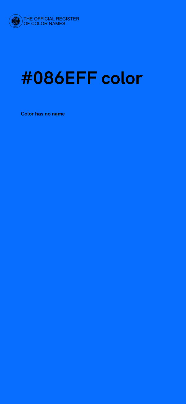 #086EFF color image