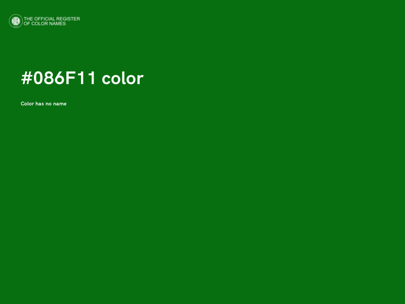 #086F11 color image