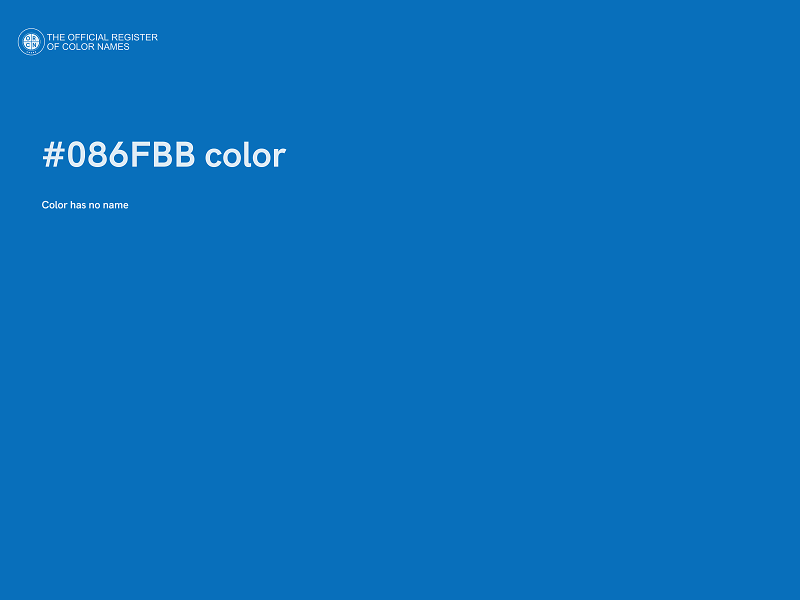 #086FBB color image