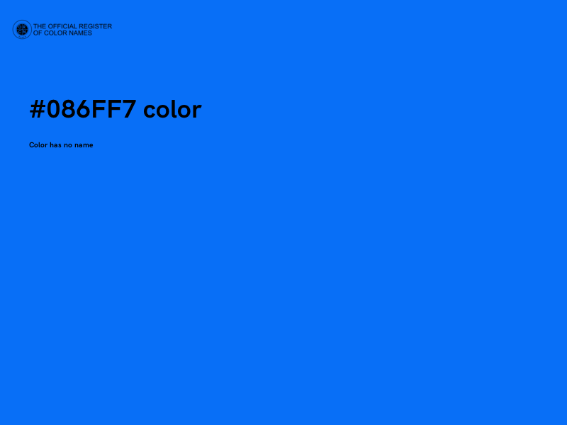 #086FF7 color image