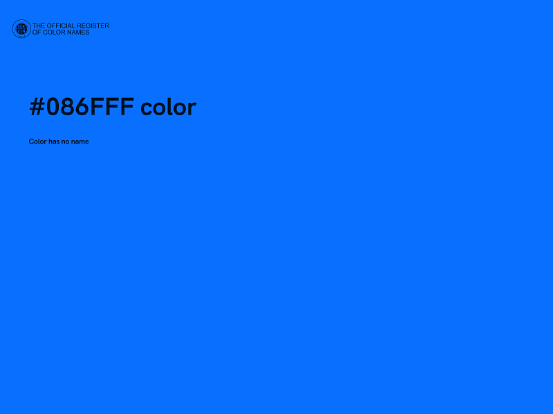 #086FFF color image