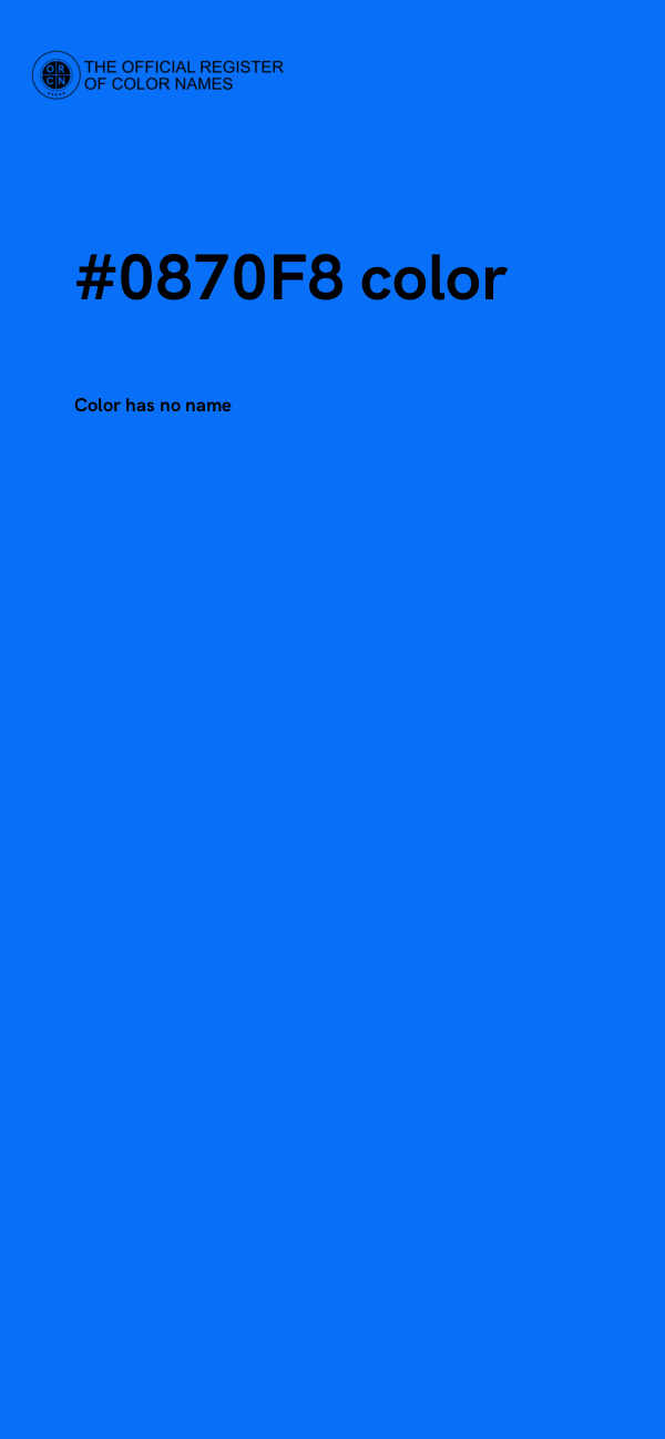 #0870F8 color image