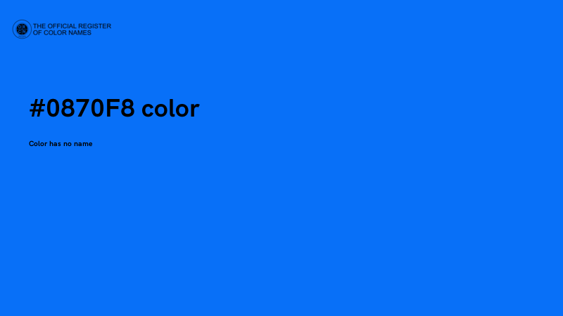 #0870F8 color image