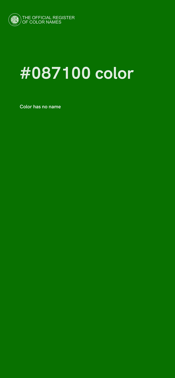 #087100 color image